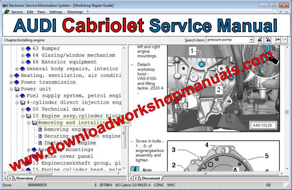 audi a8 service manual